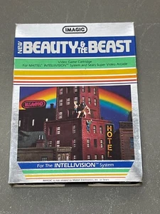Intellivision Beauty & the Beast Video Game Cartridge Overlays Box 1982 untested - Picture 1 of 8