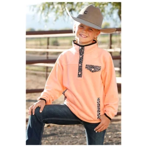 CWK8720002 Cruel Girl Girls' Polar Fleece Pullover - Peach NEW - Picture 1 of 6