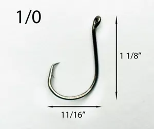 PAQUETE DE 1000 ANZUELOS DE PESCA EN CÍRCULO A GRANEL TAMAÑO 1/0 TACKLEWORKS 7384 - Imagen 1 de 1