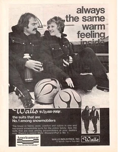 VINTAGE 1979 Wände Schneemobil Anzug Kleidung Druck Anzeige - Bild 1 von 1