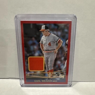 2024 DONRUSS EARL WEAVER RELIC /99 BALTIMORE ORIOLES - Image 1 of 2