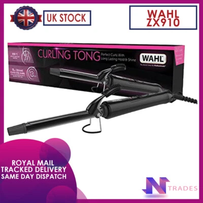 Wahl ZX910 Hair Curling Tongs Small Barrel 13m With Cold Tip Ceramic Barrel 200C - Image 1 of 2
