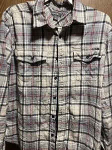 Eddie Bauer Flannel Shirt Men's Size Large Plaid Button Down Classic Fit - Picture 1 of 3