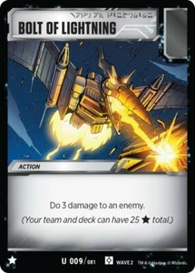 Transformers TCG 3X BOLT OF LIGHTNING Uncommon U 009 Wave 2 Battle Cards Playset - Picture 1 of 1