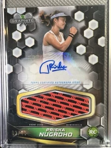 2024 Topps Graphite Tennis Priska Nugroho /10 Auto Signature Relic Rookie - Picture 1 of 2
