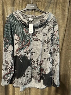 Nuevo con etiquetas Suéter Avenue Mujer Capucha Cuello Manga Larga Paisley Multicolor 18/20 Foto 1 de 4