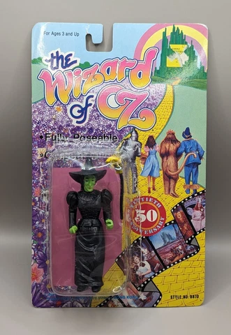 Vintage 1988 Wizard of Oz Wicked Witch 4" Action Figure 50th Anniversary Cover