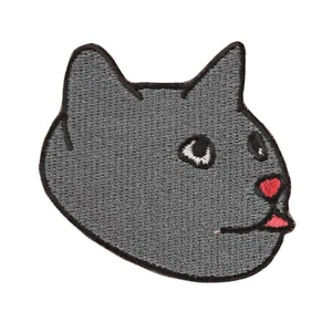 Chat Blep à Repasser Patch Mignon Drôle Langue Sortie Kawaii Pet Crazy Dame Logo - Photo 1/2