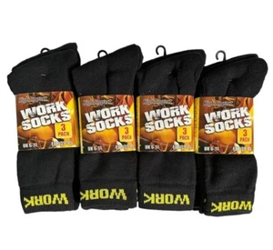 Stock Clearance Mens Work Socks Warm Winter 120 Pairs Cotton Black size 6-11 - Picture 1 of 8