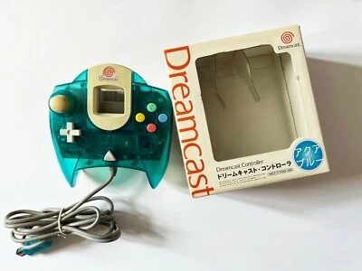 Dreamcast Controller Pad Aqua Blue w/Box Sega DC Skeleton Game Japan JP - Image 1 of 4