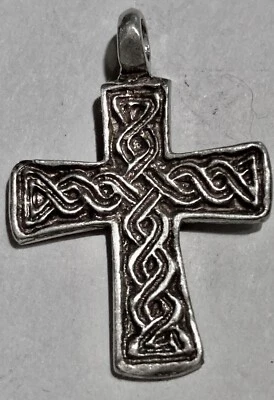 Pendentif croix  ancien en argent   - N°ABC - jewelry - Photo 1/4