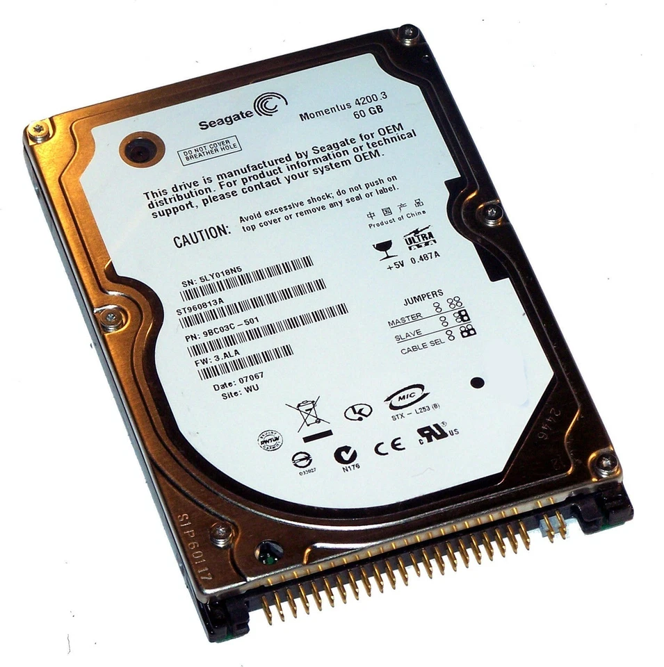 Seagate 60GB Momentus 5400 RPM Internal Hard Disc Drive HDD 2.5" New NOS - Image 1 of 4