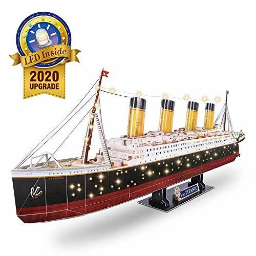 CubicFun Puzzle 3D LED Titanic Grande Nave Modello Kit di Costruzione Giocattoli - Immagine 1 di 1