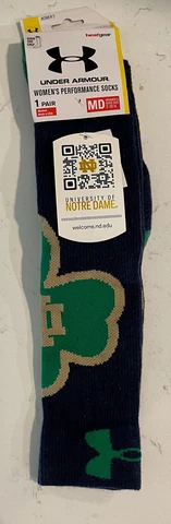 Under Armour Women's Performance Socks Notre Dame Size MD 7-10.5 Basketball Cover