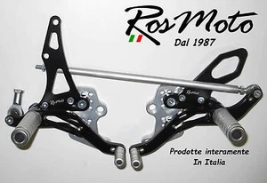 PEDANE ARRETRATE REARSETS YAMAHA FZ6 NERO BLACK - Picture 1 of 1