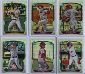 2023 Bowman Chrome Prospects Lunar Glow Refractors Baseball Complete Your Set - Picture 1 of 2