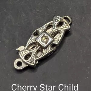 925 sterling silver Vintage Gem Set clasp For bracelet necklace stamped  - Picture 1 of 5