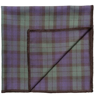 Bandana À Imprimé Tartan Noir Clan Écossais Plaid Biker Chemo Hogmanay - Photo 1/3