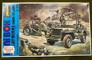 Hasegawa MT01 1/72 US Willys Jeep and 37mm gun MIB [13/023] - Picture 1 of 3