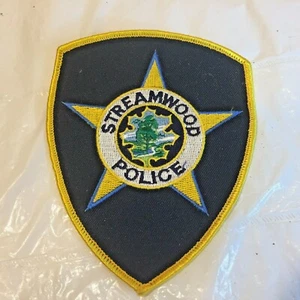 Streamwood Illinois Police Embroidered Shoulder Patch Very Good Condition 5"x4" - Picture 1 of 3