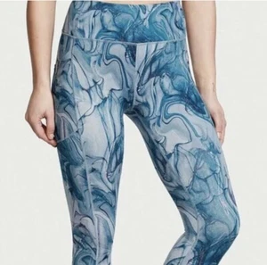 Leggings donna Victoria's Secret On Point Flow blu vortice 6 vita alta elasticizzati - Foto 1 di 13