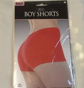 Women’s Red Boy Shorts One Size Fits Most New - Picture 1 of 2