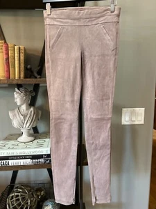 RTA Sonia Suede Skinny Leggings Pants Pink Stone Womens Size Small - Picture 1 of 7