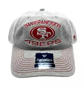 Men's San Francisco 49ers Fanatics Heather Gray Trucker Adjustable Hat - Picture 1 of 4