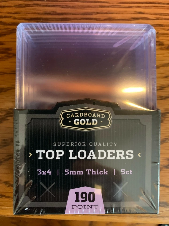 50 Cardboard Gold 190PT / 5mm Top Loaders for Very Thick Trading Cards - Image 1 of 1