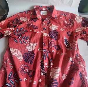 Bixby Nomad Mens Slim Fit Hawaiian Button Up Shirt White Tropical Floral Mens MT - Picture 1 of 5
