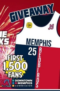 Memphis Redbirds 1500 SGA 07-05-25 Basketball Jersey Size XL City of Memphis - Picture 1 of 2