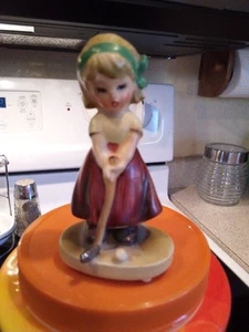 Vintage 1950 Napcoware Girl with Gulf Club Figurine 07365 Japan - Picture 1 of 2