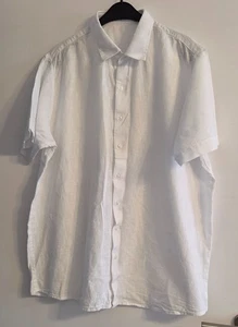 Leinen Herrenhemd, handgenäht, weiss, neu, Gr. XXL - Bild 1 von 1