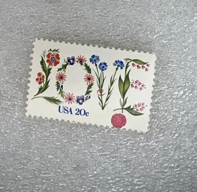20 Cent USA Love Written In Flowers 20c Ink Blob EFO Error - Image 1 of 3