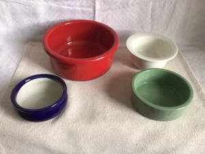 4 niedrige Blumenübertöpfe - Blumenschale - Keramik - 4,5 - 7 cm hoch Dm. 9-18cm - Bild 1 von 4