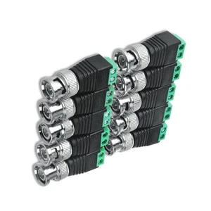 10Pcs CCTV Video Male Metal BNC Connector Plug Screw Terminal For CCTV System - Picture 1 of 9