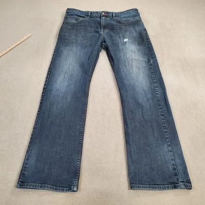 Lee Jeans Mens 36x32 Blue Relaxed Fit Boot Cut L653 Faded Dark Wash Denim /a * - Image 1 of 4