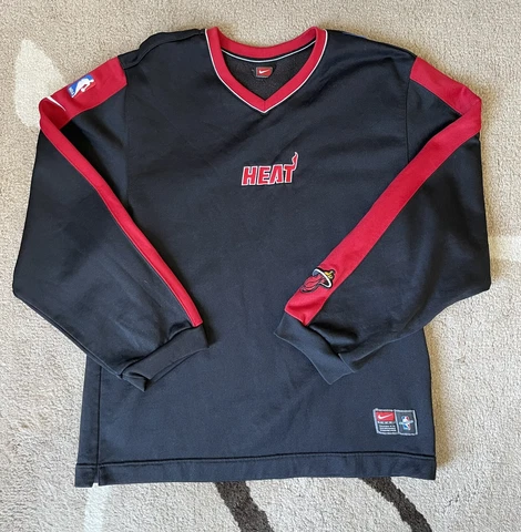 Vintage 90s Nike Team Miami Heat Embroidered Neck Swoosh Warmup Size M/L RARE Cover