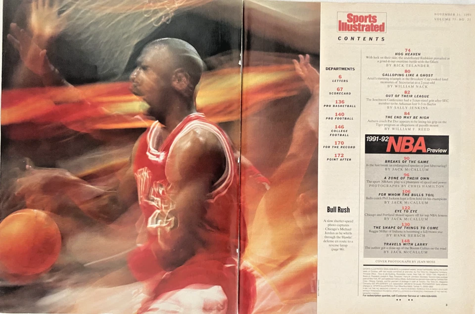 Michael Jordan Chicago Bulls Vintage 1991 Magazine Photo - Image 1 of 1