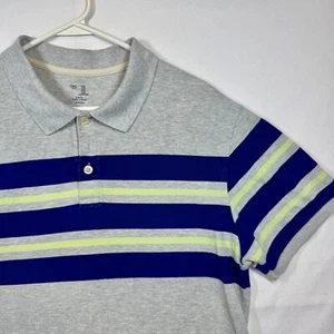 Gap Striped Polo Shirt Slim Fit Short Sleeve Casual Top Mens Sz XL - Picture 1 of 9