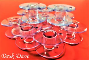 10 Clear Sewing Machine Bobbins, 102261103, JANOME MC6000 MC6500 MC6600 MC7000+ - Picture 1 of 5