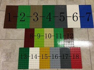 1 lego duplo piatto piatto 8x16 6x12 castello disney bianco grigio marrone marrone nero blu - Foto 1 di 23