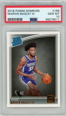 2018 Panini Donruss Rated Rookie Marvin Bagley III #168 PSA 10 Gem Mint QTY - Image 1 of 2