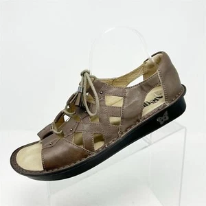 Alegria Women's Gladiator Sandals Brown Lace-Up Size 41 (US 10.5-11) Casual - Picture 1 of 15