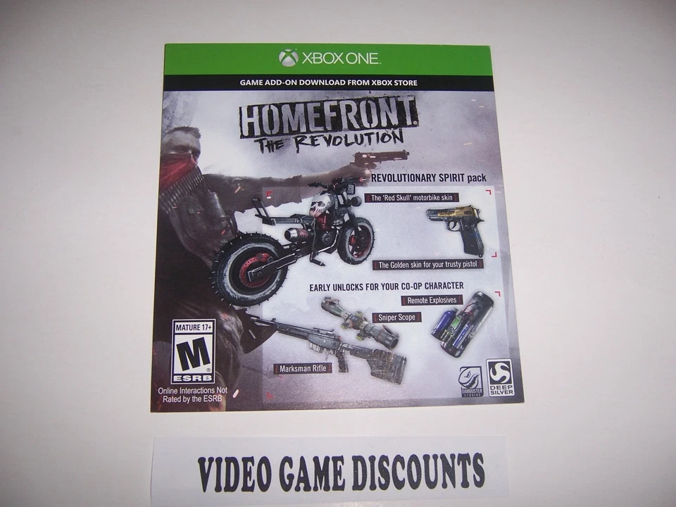 Home Front The Revolution Spirit Pack DLC Add-on Code for Xbox One 1 XB1 - Image 1 of 1