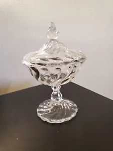 Schöne elegante Glas Fostoria Kolonie Muster QUANTENBEDECKTE SCHÜSSIGKEITENSCHALE selten - Bild 1 von 4