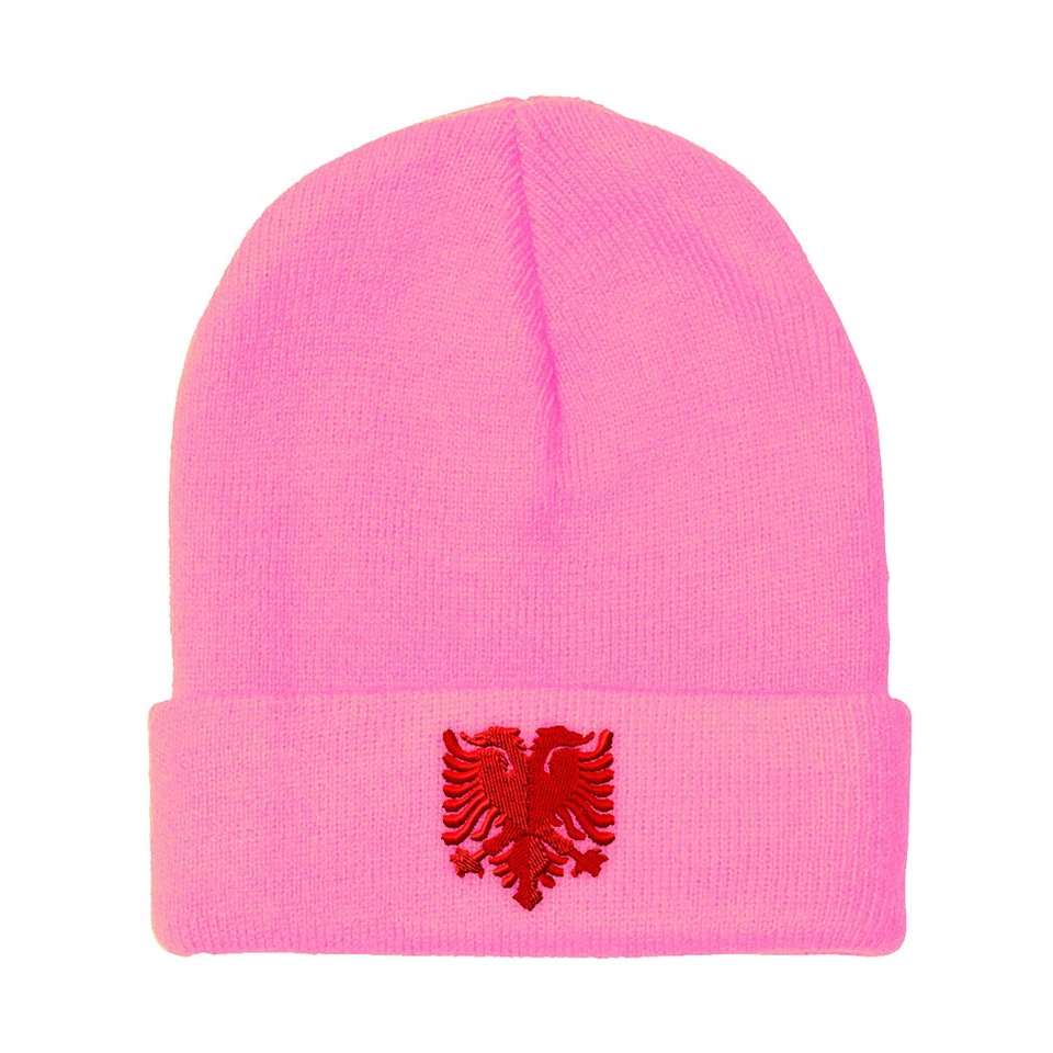 Gorros para hombre águila albanesa bordada sombreros de invierno mujeres acrílico calavera gorra Foto 1 de 1