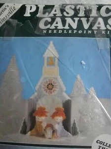 Christmas Church Martinsville Plastic Canvas Needlepoint Kit Design Works F3 - Picture 1 of 4