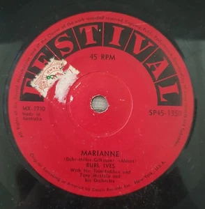 Burl Ives "Festival" 45rpm single - Marianne / Pretty Girl - Picture 1 of 2