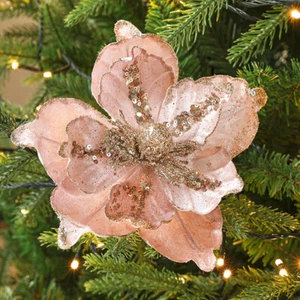 Christmas Decorations Glitter Artificial Flowers Xmas Tree Decor for Home Party - Picture 1 of 20